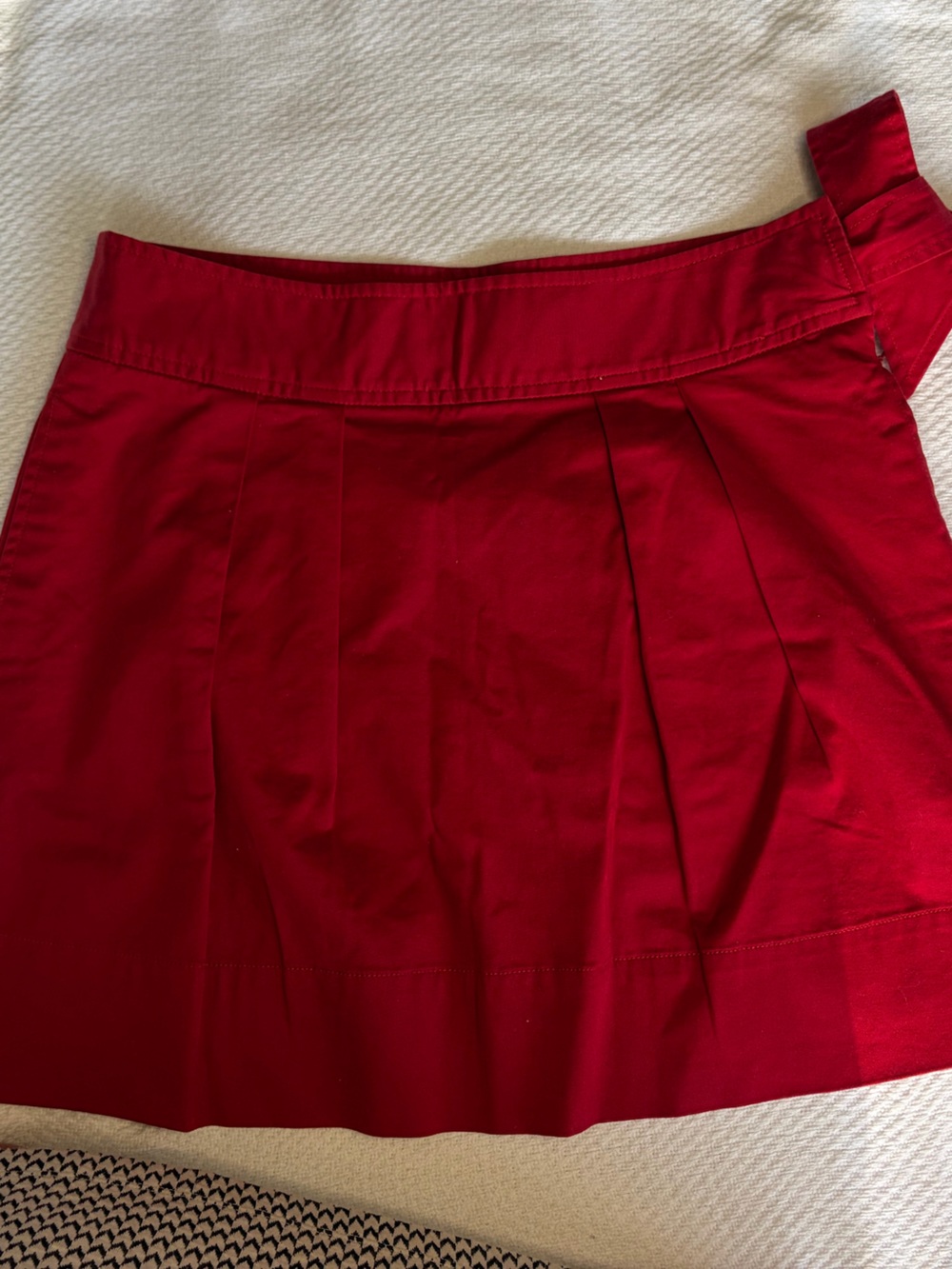 VINEYARD VINES-Red Claret Rally Skirt Side Bow Tie Sz 6 women’s So cute!